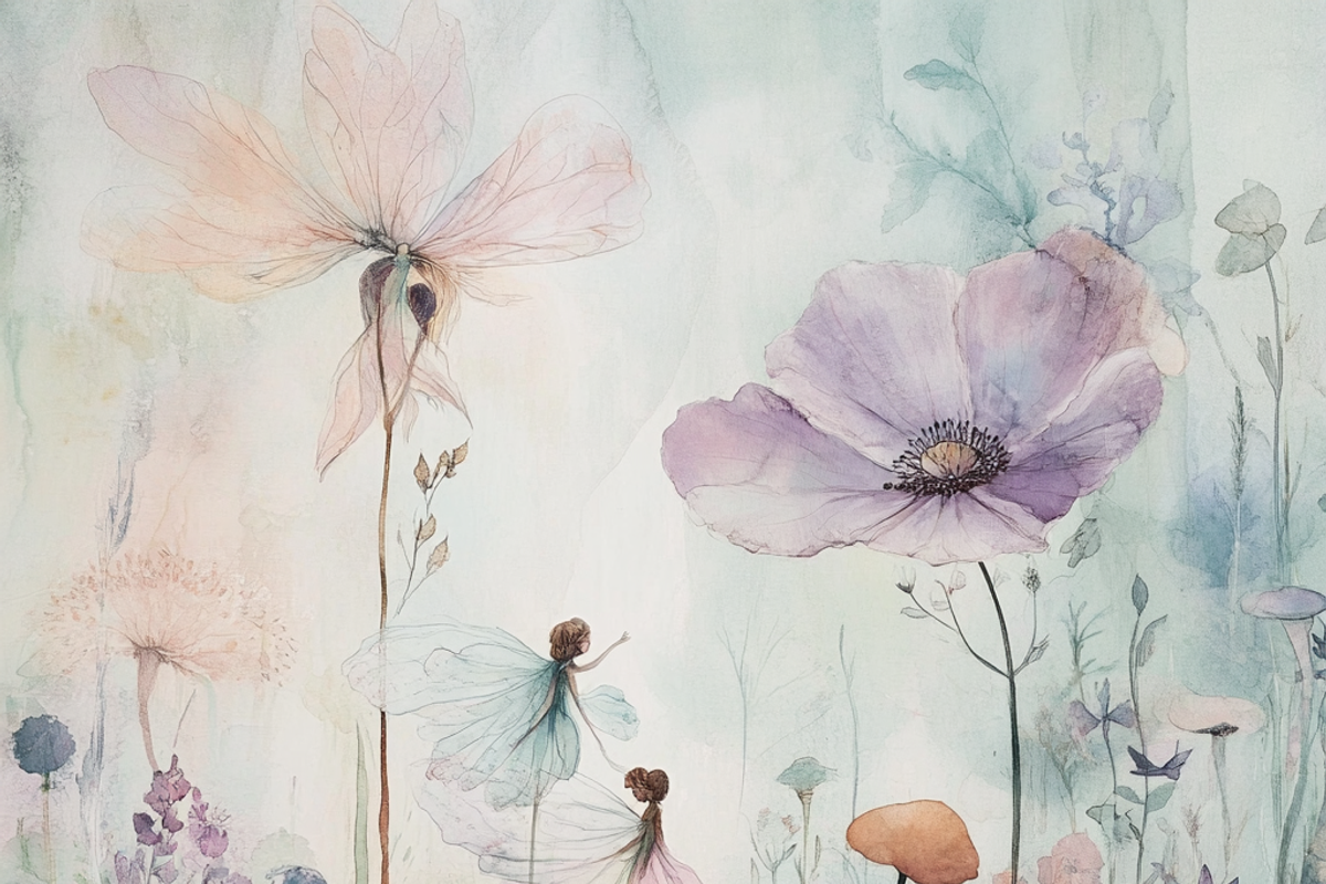 Whimsical Garden Fairies, a Background Graphic by Printable Treasure (Photo 6 of 7)