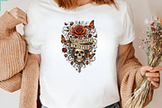 Beautifully Twisted Skull PNG, a Seasonal Illustration by CraftArtStudio (Thumbnail 3 of 4)