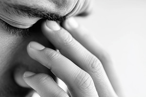 Tired man rubbing eye, a Person Photo by MistyDay