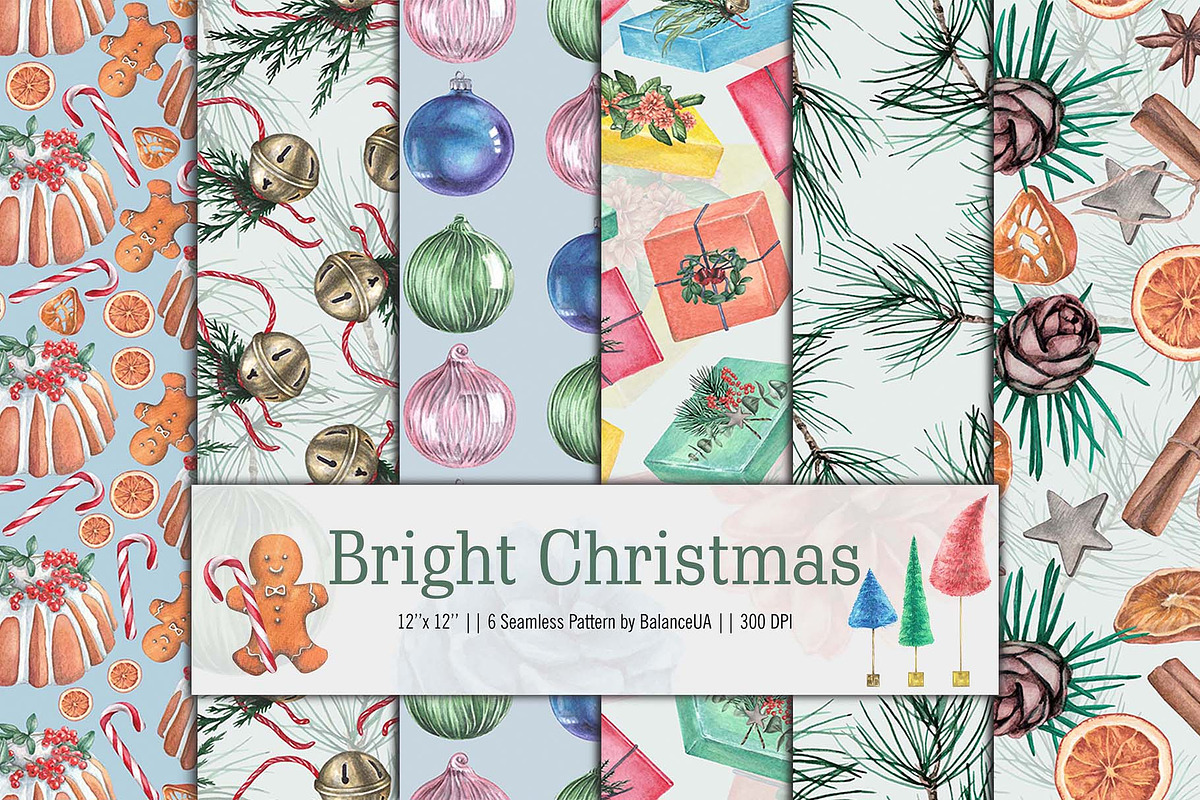 Christmas Watercolor Illustrations, a Decorative Illustration by BalanceUA (Photo 13 of 18)