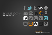Laptop Business Card Black Edition, a Business Card Template by Graphicdome (Thumbnail 8 of 8)