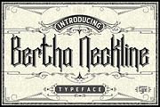 Bertha Neckline, a Blackletter Font by inumocca_type (Thumbnail 1 of 5)