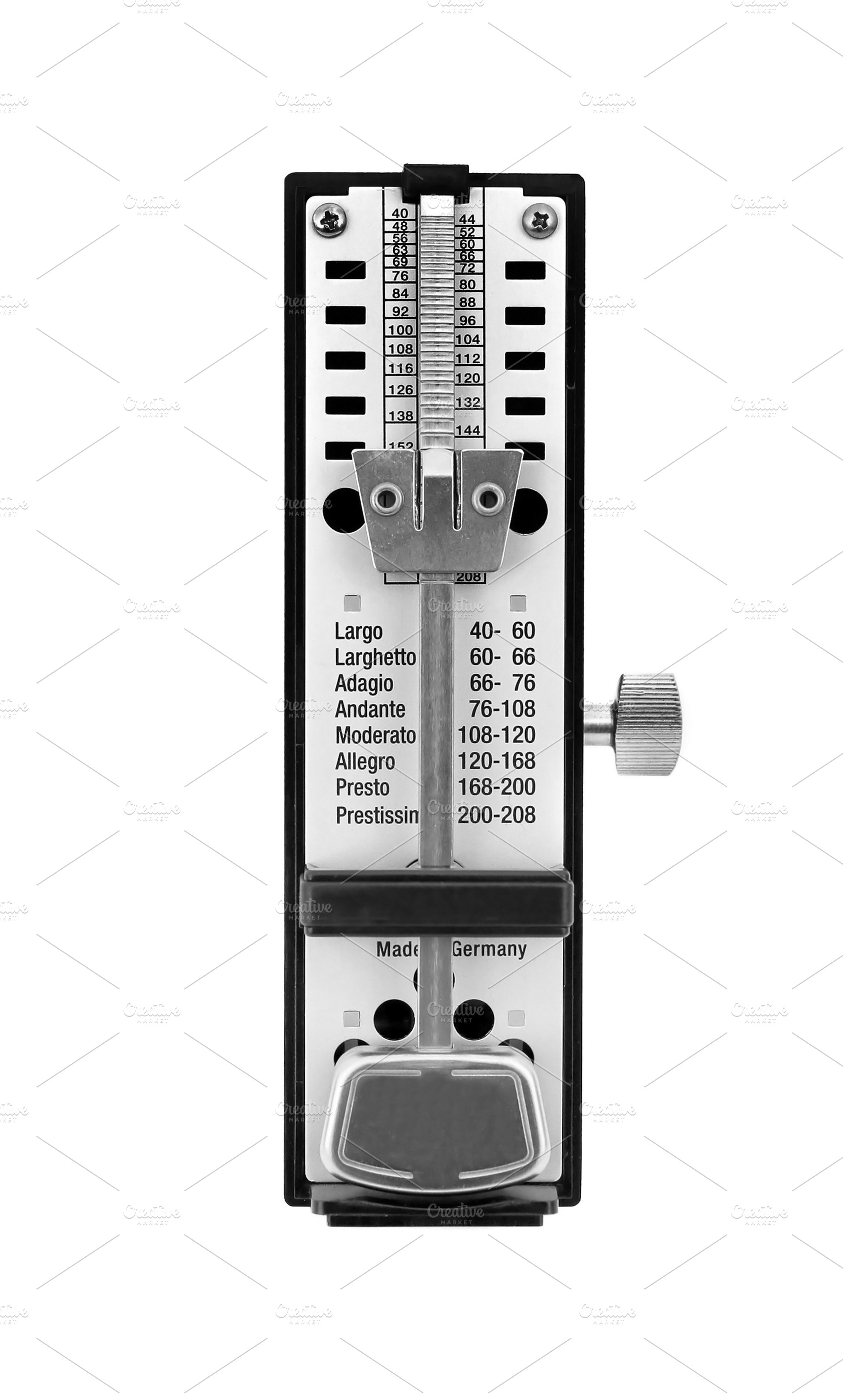 Modern metronome isolated, a Photo by saiko3p