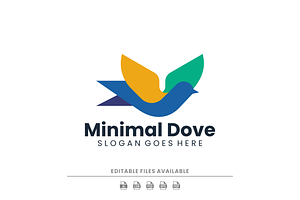 Flat Modern Dove Logo Design, a Branding & Logo Template by Artnivora.Std