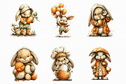 Easter Bunny Whimsical Clipart, an Illustration by Libby Wishes (Thumbnail 5 of 5)
