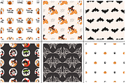 20 Halloween Dogs Seamless Patterns, a Pattern Graphic by Zeukaa (Thumbnail 3 of 10)