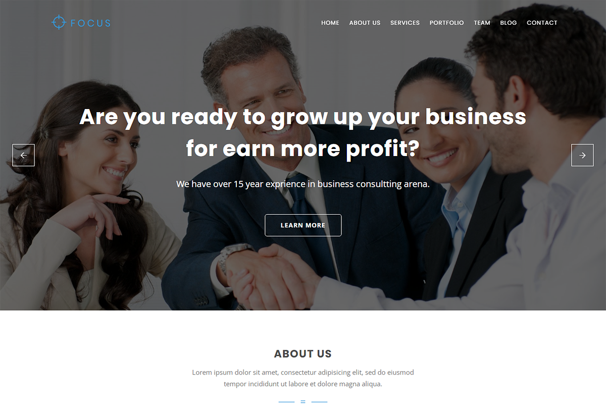 Finance Consulting Business Website, a HTML Template by Themeplaza (Photo 1 of 3)