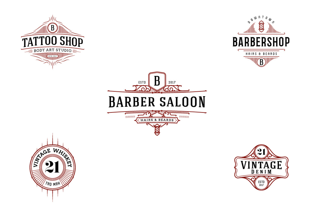 Vintage frame for logo, label design, a Branding & Logo Template by AlmaWorks (Photo 8 of 8)