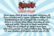 Dungly- Retro Script Fun, a Script Font by Ginart (Thumbnail 9 of 10)