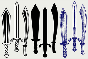 Medieval Swords SVG