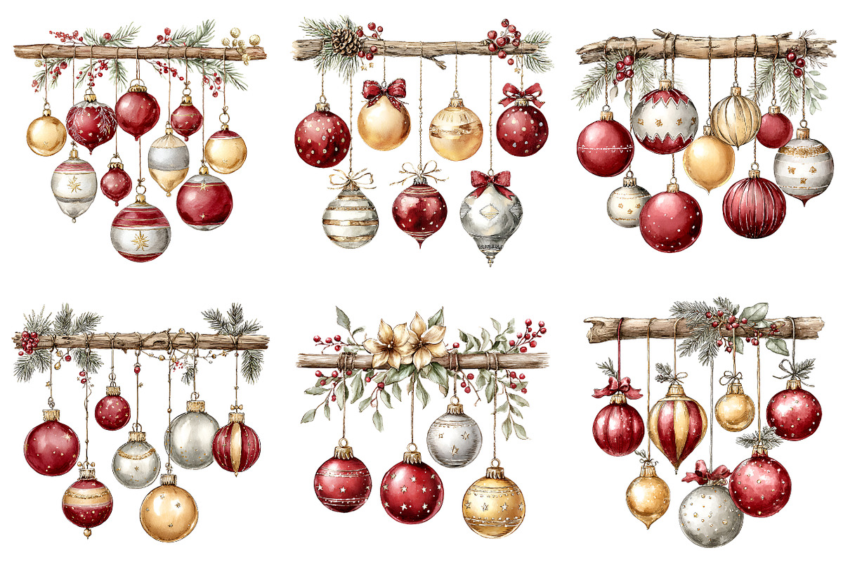 Christmas Decorations Clipart, an Illustration by Craft Nest (Photo 11 of 11)
