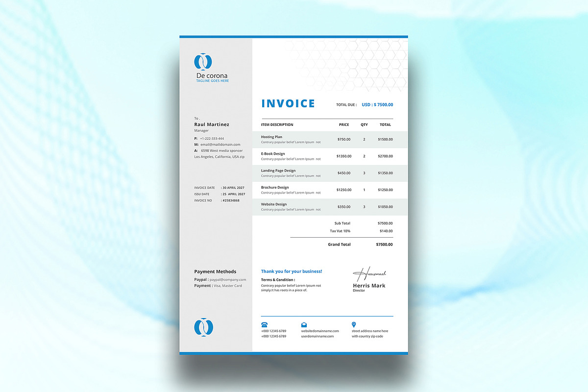 Canva Letterhead and Invoice Bundle, a Stationery Template by DesignDevisers (Photo 2 of 14)