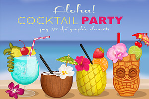 Tropical Cocktail Party Elements