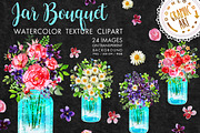 Jar Bouquet clipart, a Texture Illustration by Download Graphic Art (Thumbnail 1 of 5)