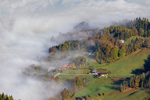 Autumn Alps mountain misty morning view from Jenner Viewing Plat, a Nature Photo by YuriyB
