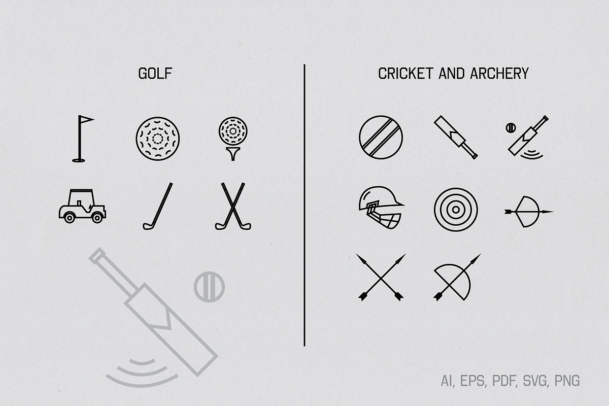 Linear Sports Icons, an Icon by The Fake PNG (Photo 6 of 11)