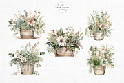 Watercolor Rustic Planters, a Decorative Illustration by The Twin Lakes Studio (Thumbnail 4 of 5)