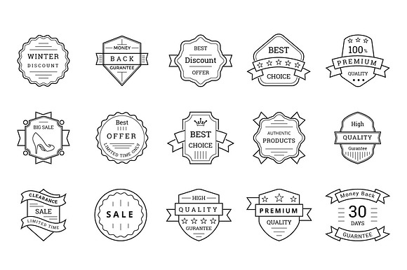 80 Sale, Discount, Offer Badges preview 6