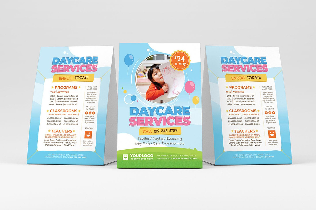 Daycare Flyer Template, a Flyer Template by BrandPacks (Photo 2 of 8)