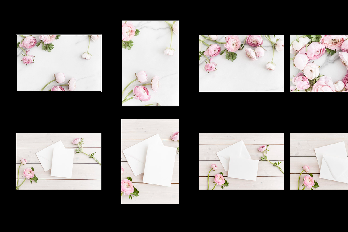 Pink Flowers & Card Mockups Bundle, a Print Template by Styled Stock House (Photo 3 of 3)