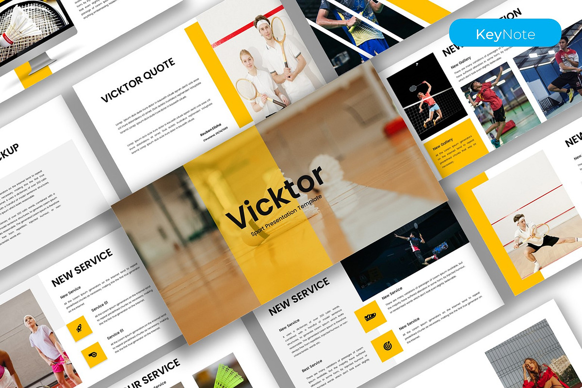 Viktor– Sports Keynote Template, a Presentation Template by kreatifreya (Photo 1 of 5)