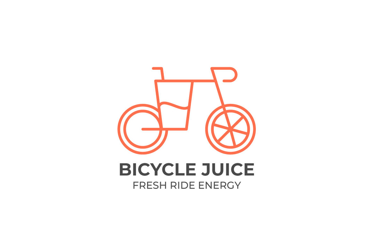 Bicycle Juice Monoline Logo, a Graphic by Mightyfire (Photo 2 of 3)