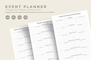 Event Planner Pages Set V-20, a Stationery Template by shahsoft (Thumbnail 1 of 3)