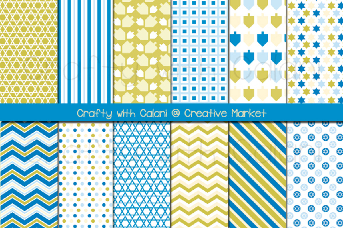 Hanukkah Digital Paper