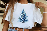 Watercolor Christmas Tree Clipart Bu, an Illustration by CrexoraLab (Thumbnail 3 of 5)