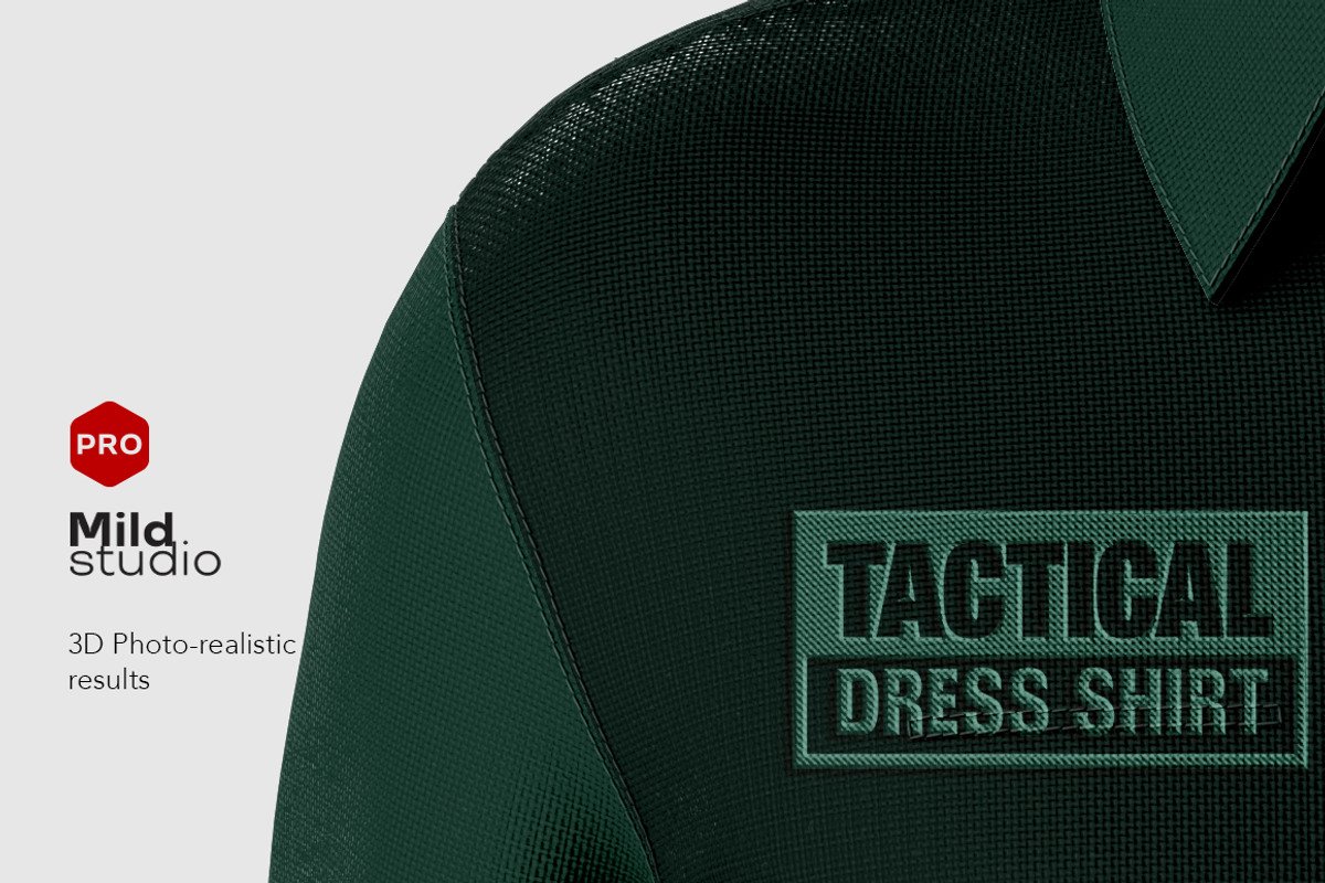 Tactical Dress Shirt V.04 Mockup, a Shirt Mockup by Mildstudio (Photo 2 of 6)