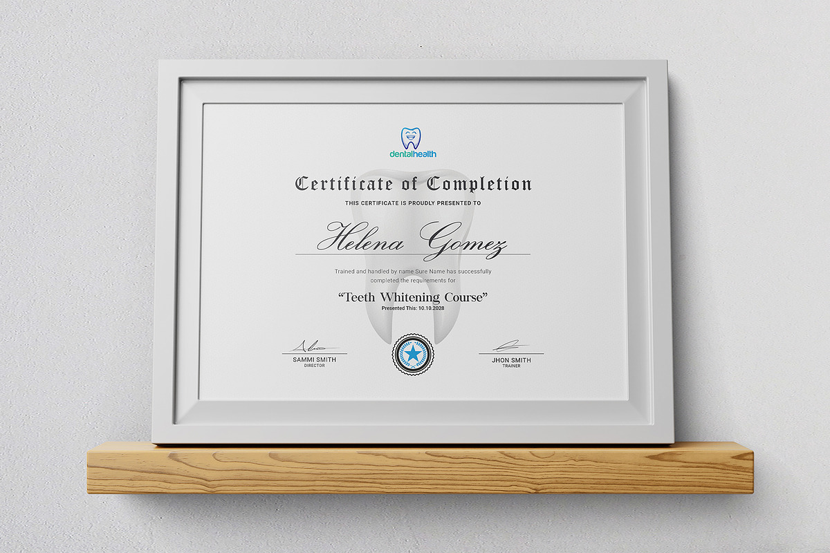 Dental Assistant Certificate, a Stationery Template by DesignDevisers (Photo 3 of 10)