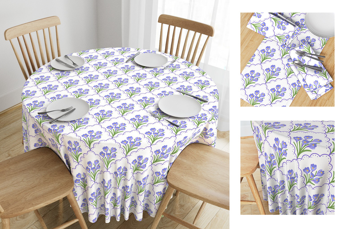 Preppy Crocuses Flowers, a Pattern Graphic by Viaireshop (Photo 2 of 8)