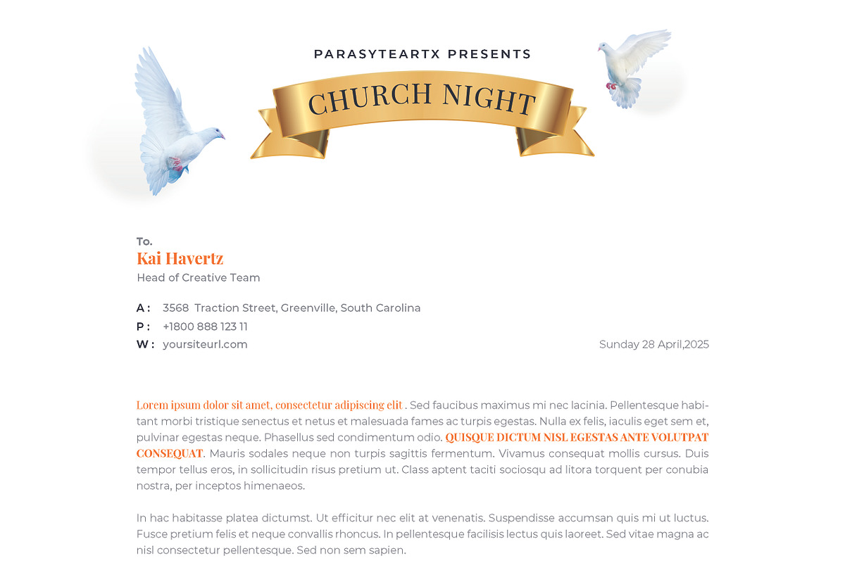 Church Letterhead, a Stationery Template by iDoodle Studio (Photo 4 of 6)
