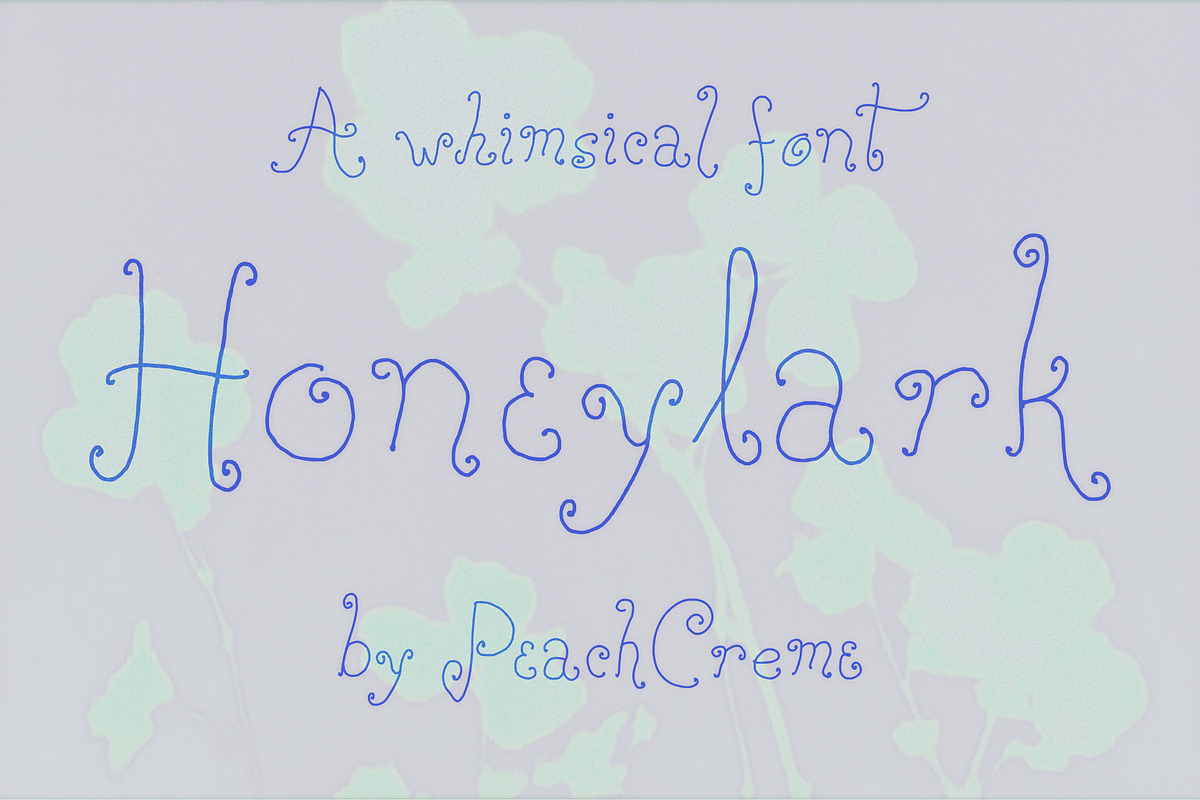 Honeylark Whimsical Curly Font, a Handwritten Font by PeachCreme (Photo 2 of 13)