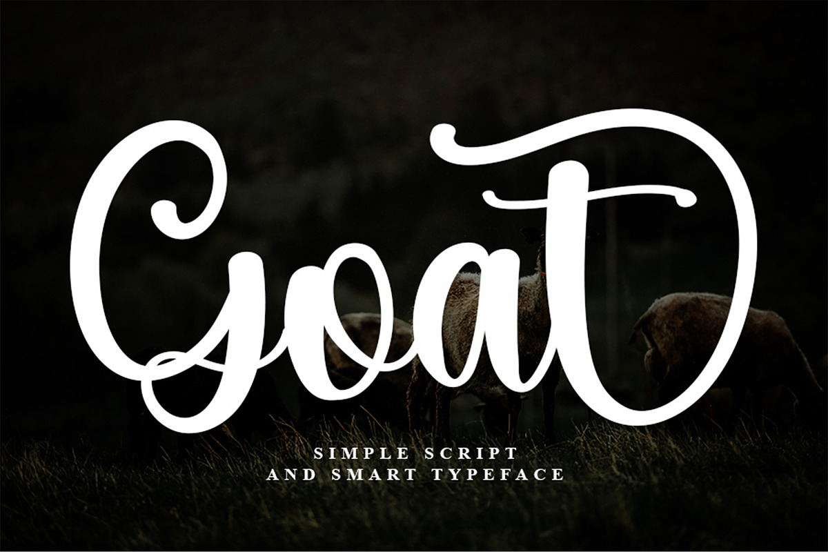 Goat - Script Font, a Script Font by InermediaSTUDIO (Photo 1 of 6)