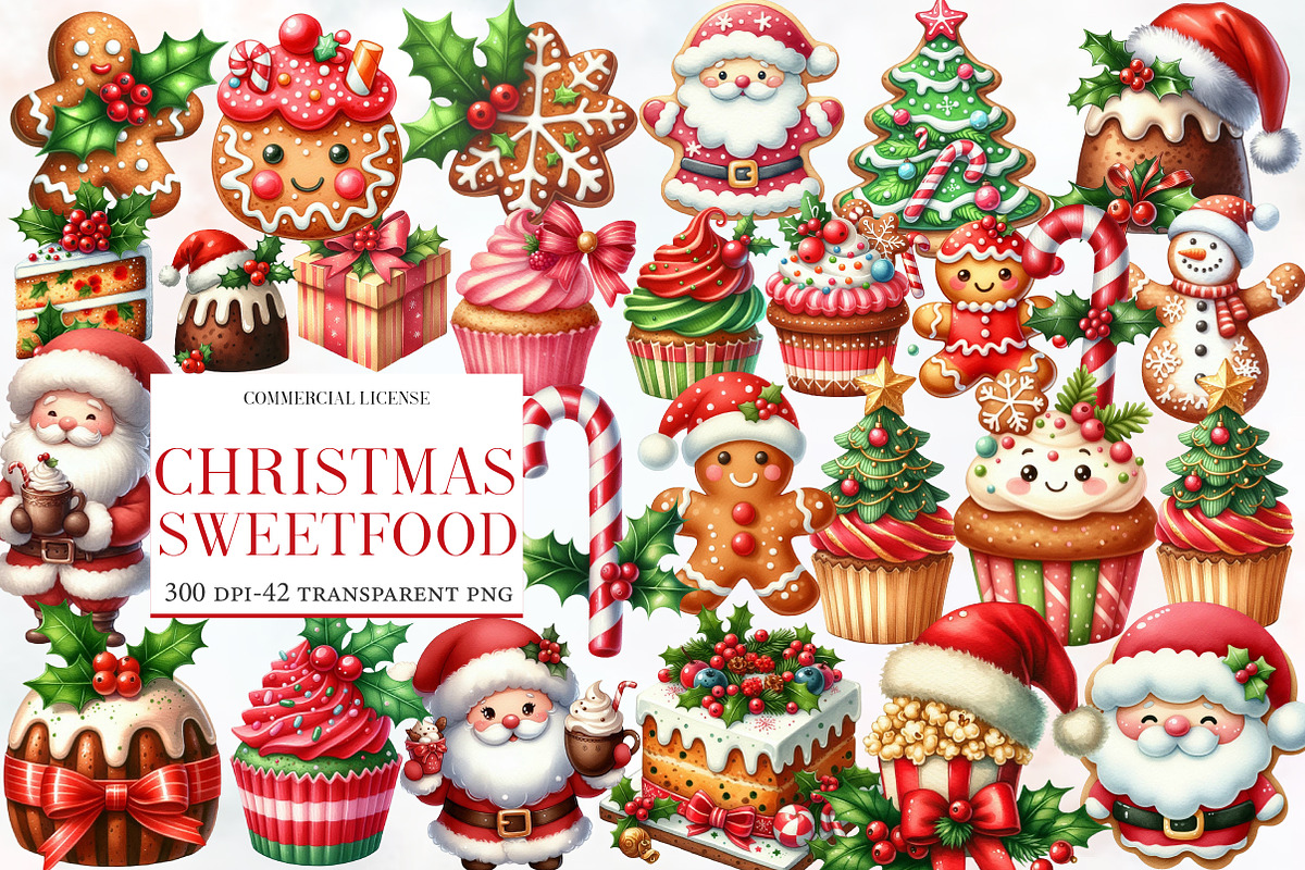 Sweet Christmas Food Clipart, an Illustration by Designworld (Photo 1 of 5)
