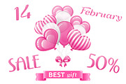 SET / 3 / SALE for Valentine's day, an Invitation Template by Nadin_Lebedeva (Thumbnail 4 of 4)