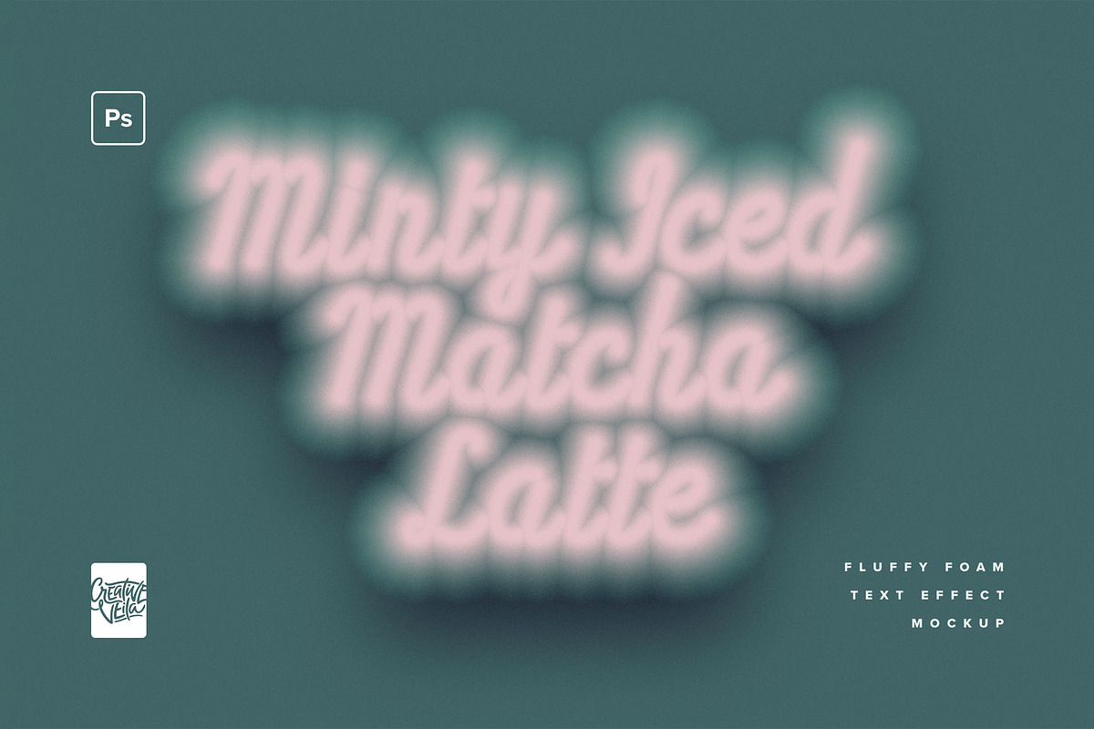 Fluffy Foam Text Effect Mockup, a Brushes & More by veila.me (Photo 4 of 6)