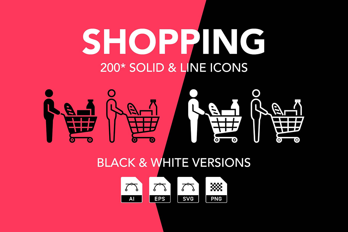 200 Shopping Vector Icon Set, a Duotone Icon by Genestro Shop (Photo 1 of 5)