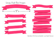 Hot Pink Ribbon Banner Clipart, an Illustration by Amanda Ilkov (Thumbnail 3 of 4)