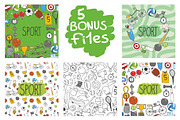 Sports doodle bundle., a Pattern Graphic by altanaka (Thumbnail 4 of 4)