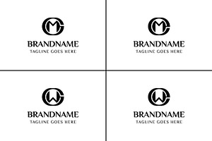 Letters GM EM GW EW Monogram Logo, a Branding & Logo Template by Pray Art Design Studio