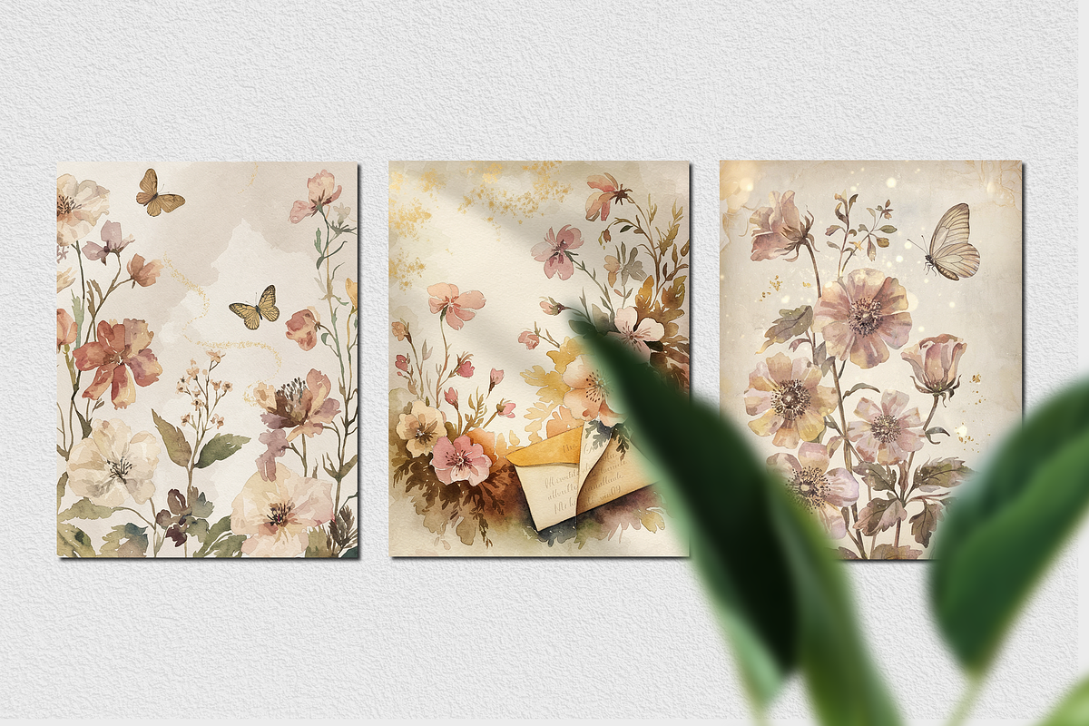 Vintage Floral Secrets, a Background Graphic by Curve Design (Photo 7 of 7)