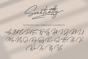 Sweetcatty - A Signature Font