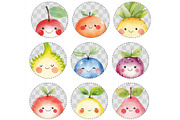 Cute Fruits Clipart Watercolor PNG, an Illustration by CharmClipart (Thumbnail 8 of 9)