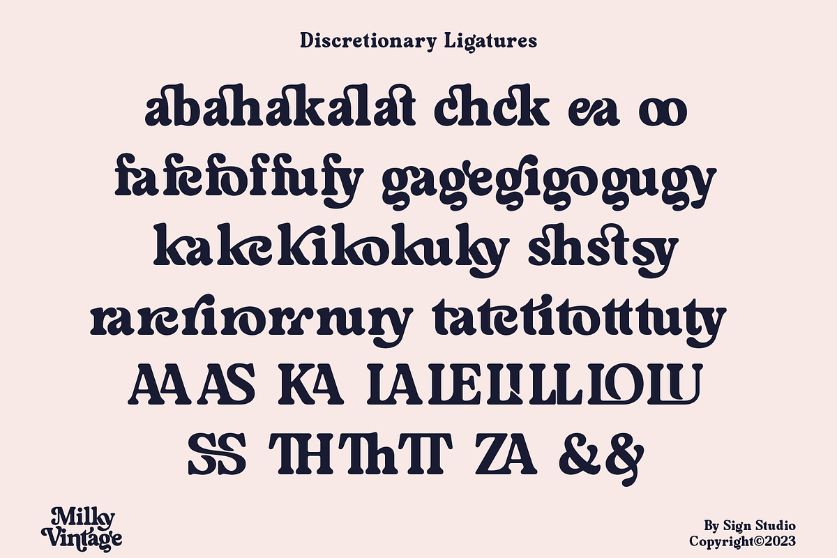 Milky Vintage, a Serif Font by Sign Studio (Photo 4 of 15)