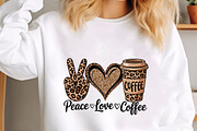 Peace love coffee leopard print glit, an Illustration by CrexoraLab (Thumbnail 4 of 4)