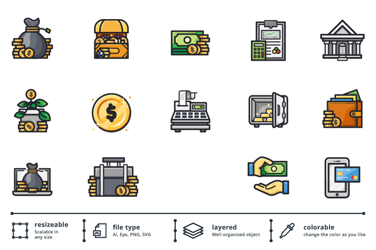 Finance vector illustration pack, a Duotone Icon by Creastale (Photo 2 of 5)