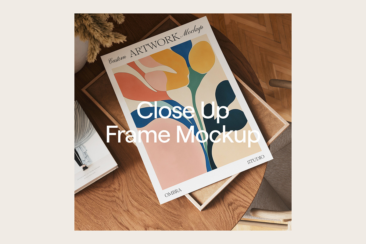 Close-up Frame Mockup Bundle DIN A, a Household Mockup by Ombra Studio (Photo 2 of 11)