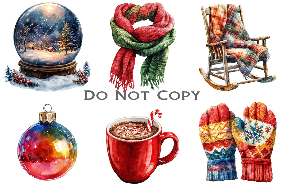 Cozy Christmas Sublimation Clipart, an Illustration by Craft Nest (Photo 9 of 9)